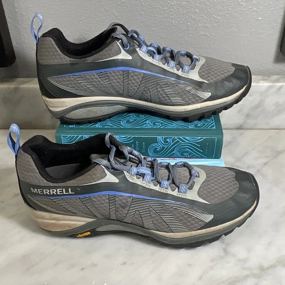 Grey Merrell Select Fresh Vibram Performance Hiking or Trail Sneakers Size 8.5